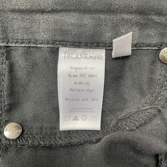 Blank NYC black Jeans denim pants low rise fall skinny fit trendy classic 25 - Picture 14 of 14